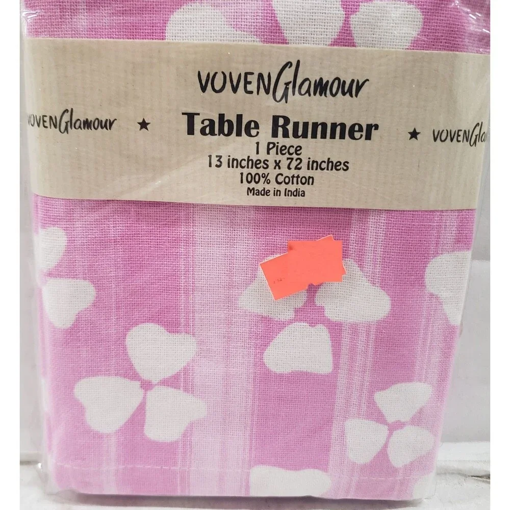 Long Cotton Fabric Printed Table Runner (13